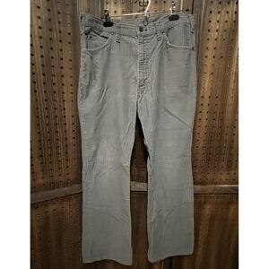 Vtg 70s/80s JC Penney Plain Pockets Corduroy 34X 31 Grey 5 Pocket Academia